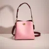 Coach Restored Willow Bucket Bag In Colorblock In Brass/bubblegum Multi
