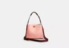 Coach Restored Willow Shoulder Bag In Colorblock In Brass/candy Pink Multi