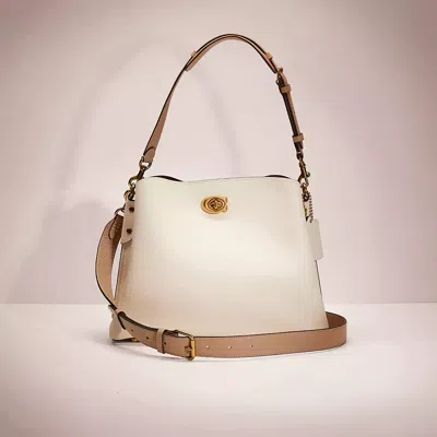 Coach Restored Willow Shoulder Bag In Colorblock In Brass/chalk Multi