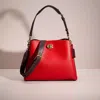 Coach Restored Willow Shoulder Bag In Colorblock In Brass/sport Red