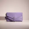 Coach Restored Wyn Clutch In Silver/washed Plum