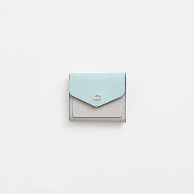 Coach Restored Wyn Small Wallet In Colorblock In Brass/dove Grey Multi