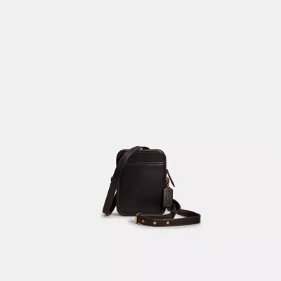 Coach Restored Zip Camera Bag In Brass/black