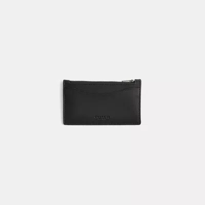 Coach Restored Zip Card Case In Black