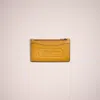 Coach Restored Zip Card Case With  Badge In Flax