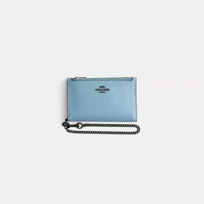Coach Restored Zip Chain Card Case With Colorblock Interior