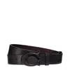 Coach Reversible Leather Belt In Black
