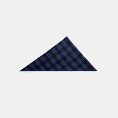 Coach Reversible Plaid Triangle Scarf In Multi