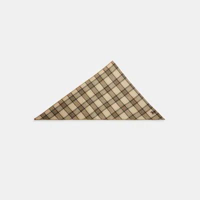 Coach Reversible Plaid Triangle Scarf In Multi