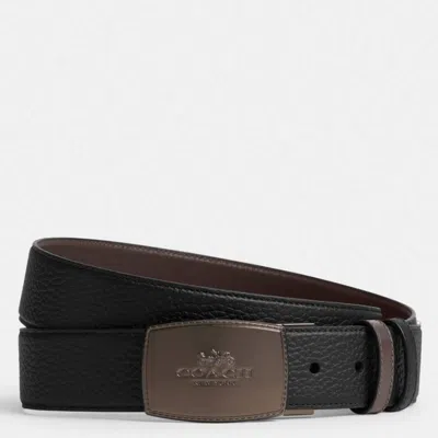 Coach Reversible Plaque Buckle Cut To Size Belt