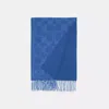 Coach Reversible Signature Cashmere Muffler In Deep Blue