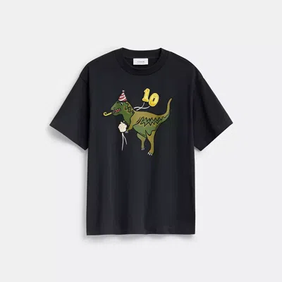 Coach Rexy 10th Birthday Relaxed T-shirt In Organic Cotton In Black