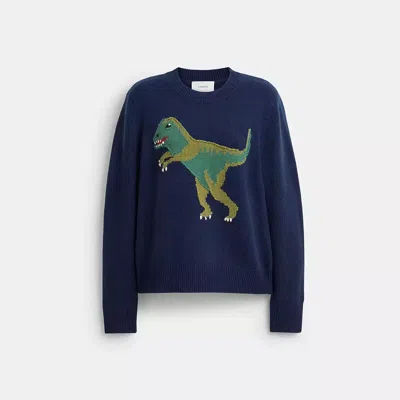 Coach Rexy Crewneck Sweater In Blue