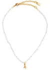 COACH REXY GLASS PEARL NECKLACE