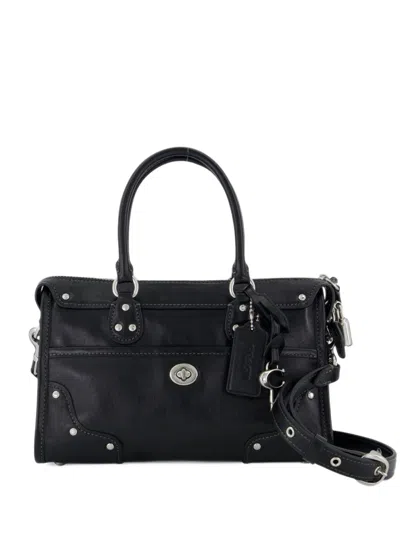 Coach Rhyder Satchel Bag 24 In Black