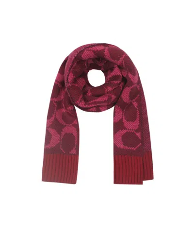 Coach Rib Scarf In Red