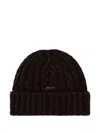 Coach Ribbed Beanie Hat In Brown