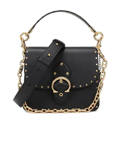 Coach Rivet Detail Shoulder Bag In Black