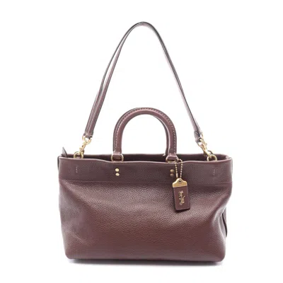 Coach Rogue 31 Leather Tote Bag In Brown