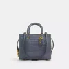 Coach Rogue Bag 25 In Alligator In Brass/gris