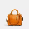 Coach Rogue Bag 25 In Alligator In Brass/orange
