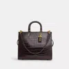Coach Rogue Bag In Alligator In Brass/oxblood