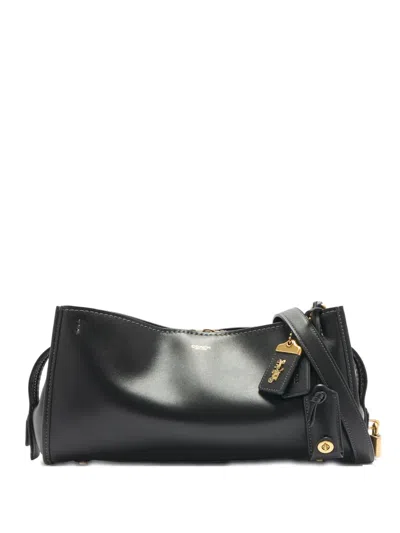 Coach Rogue Schultertasche Mit 34cm-anhänger In Schwarz