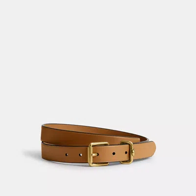 Coach Roller Buckle Belt, 25mm In Brown