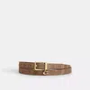Coach Roller Buckle Cut To Size Reversible Belt In Signature Canvas With Charm, 18 Mm In Brown