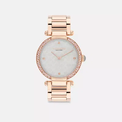 Coach In Rose Gold/light Blue
