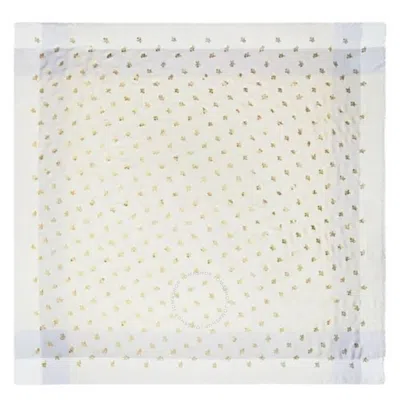 Coach Rose Print Check Square Scarf