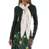 Coach Rose Print Check Square Scarf In White