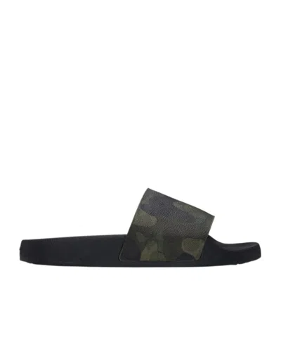 Coach Round Toe Slippers In Black