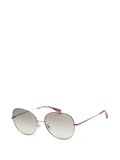 Coach Round-frame Sunglasses In Rot