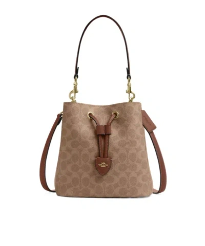 Coach Rowan Bucket Bag In Signature Canvas In Neutral