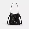 Coach Rowan Bucket Bag With Butterfly Print In Black