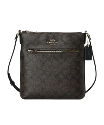 Coach Rowan Zipper Shoulder Bag In Black