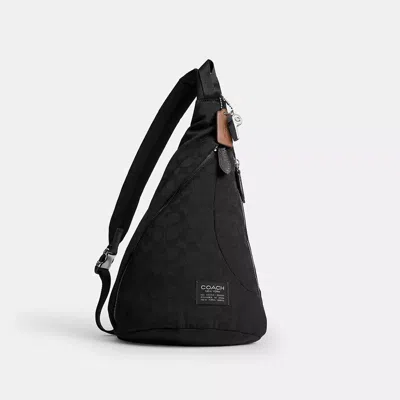 Coach Sac À Bretelle Unique Lachlan En Nylon Exclusif In White
