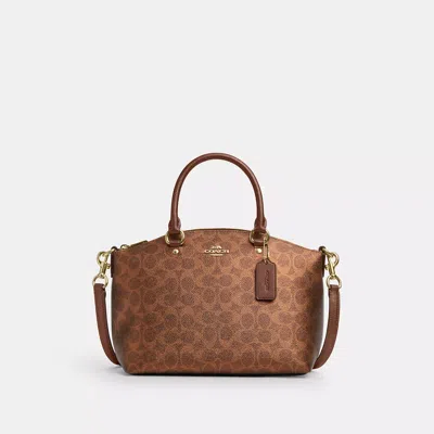 Coach Sadie Satchel Bag In Signature Canvas In Brown
