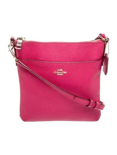 Pre-owned Coach Saffiano Leather Shoulder Bag In Pink