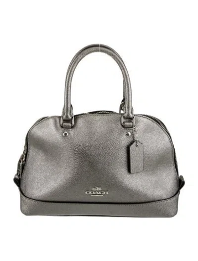 Pre-owned Coach Saffiano Leather Top Handle Bag