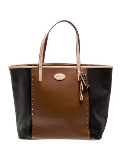 Pre-owned Coach Saffiano Leather Tote In Brown