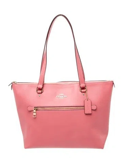 Pre-owned Coach Saffiano Leather Tote In Pink