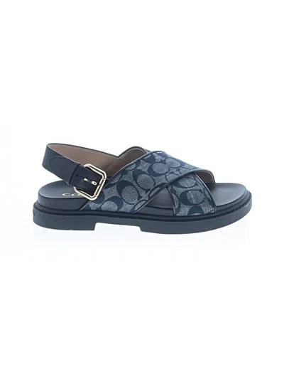 Pre-owned Coach Sandals In Blue