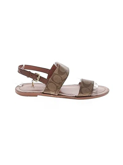 Pre-owned Coach Sandals In Brown