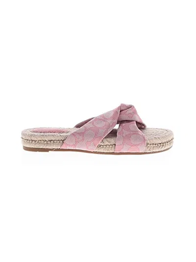 Pre-owned Coach Sandals In Pink