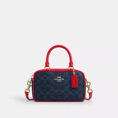Coach Satchel Crossbody Bag In Signature Canvas In Multi