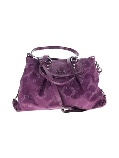 Pre-owned Coach Satchel In Purple