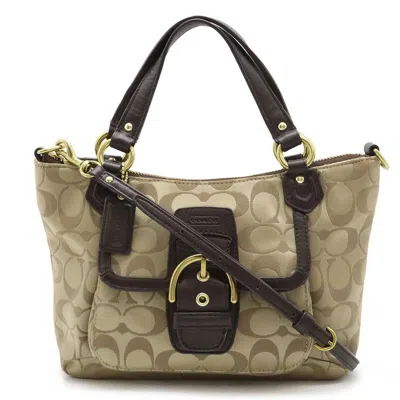 Pre-owned Coach Satin Leather Handbag Shoulder Bag ()