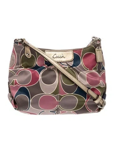 Pre-owned Coach Satin Minaudière In Neutral